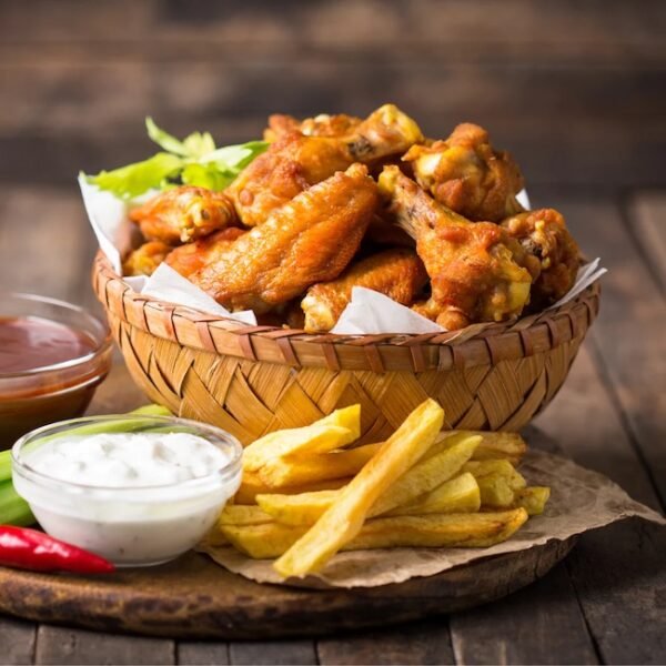 Chicken Wings with French Fries